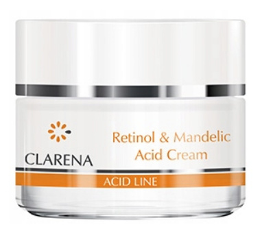 CLARENA - Retinol & Mandelic Acid Cream Krem z kwasem migdałowym i retinolem o działaniu przeciwzmarszczkowym 50ml