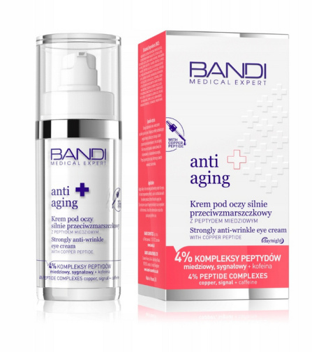 BANDI - MEDICAL ANTI AGING Krem pod oczy silnie przeciwzmarszczkowy z peptydem miedziowym 30ml