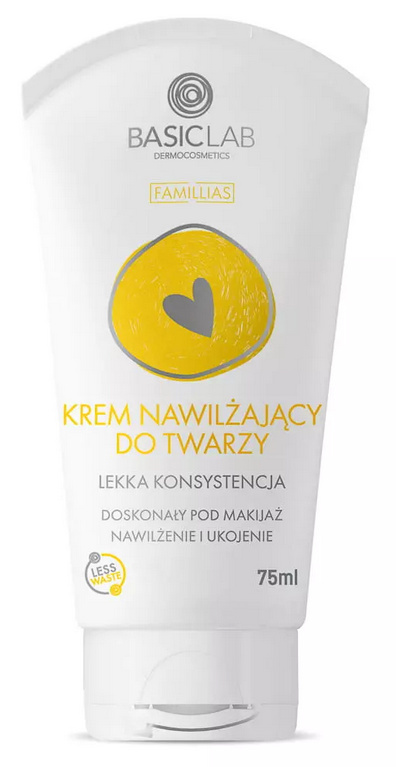 BasicLab - Krem nawilżający do twarzy lekka konsystencja 75ml