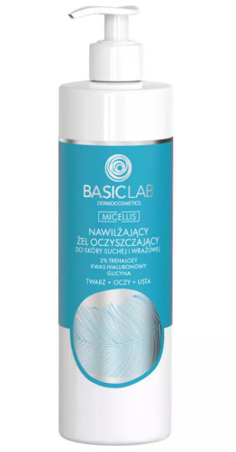 BasicLab - Nawilżający żel oczyszczający do skóry suchej i wrażliwej 300ml
