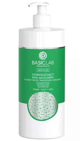 BasicLab - Normalizujący płyn micelarny do skóry tłustej, trądzikowej i wrażliwej 500ml