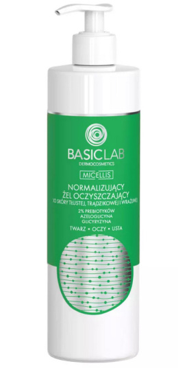 BasicLab - Normalizujący żel oczyszczający do skóry tłustej, trądzikowej i wrażliwej 300ml