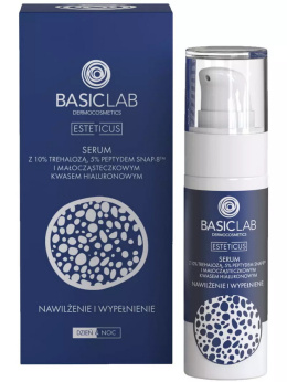 BasicLab - Serum z trehalozą 10% i 5% peptydem nawilżenie i wypełnienie 30ml