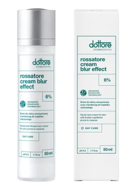 DOTTORE - Rossatore Cream Blur Effect Krem do cery naczynkowej oraz z tendencją do trądzika różowatego