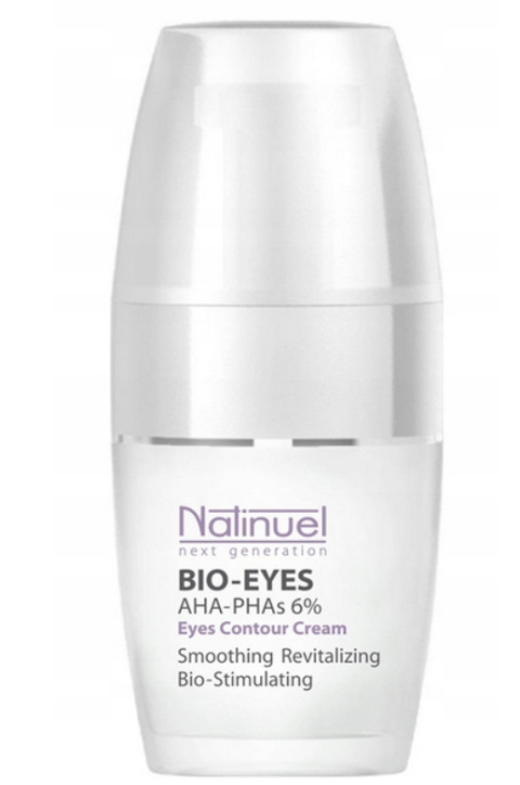 NATINUEL - Natinuel BIO-EYES PHA-AHA 6% Wygładzający fluid pod oczy, biostymuluje i regeneruje 30ml
