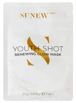 SUNEW MED + - YOUTH SHOT RENEWING GLOW MASK maska odmładzająca w płacie 1szt