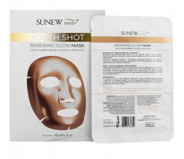 SUNEW MED + - YOUTH SHOT RENEWING GLOW MASK maska odmładzająca w płacie 6szt